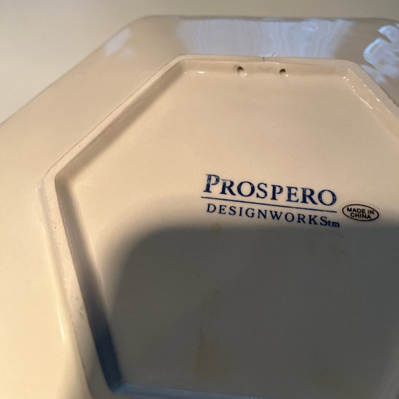 Prospero design works decorative plate.  6 sided plate has beautiful colors! - Picture 4 of 5